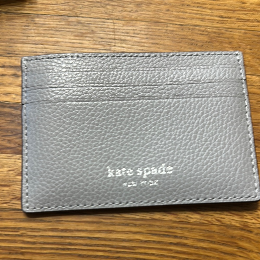 Kate Spade NWOT Gray Key & Card Holder with Textured Finish